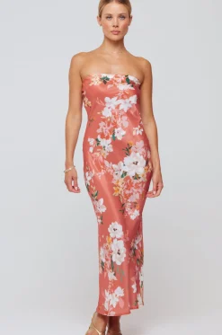 Sale Anna Slip In Terracotta Floral Women Dresses