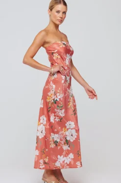 Sale Anna Slip In Terracotta Floral Women Dresses