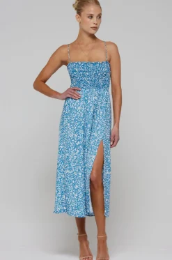 Shop Ashley Midi In Iris Women Dresses