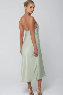 Shop Berri Slip In Sage Women Dresses
