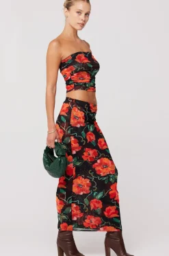 Clearance Bonnie Mesh Top In Poppy Women Tops