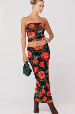 Clearance Bonnie Mesh Top In Poppy Women Tops