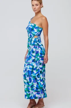 Store Caley Dress In Aqua Women Dresses