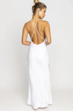 Cheap Camille Slip Dress In White Women Dresses