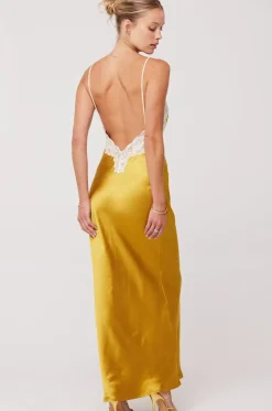 Online Celine Dress In Gold Women Dresses