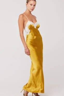 Online Celine Dress In Gold Women Dresses
