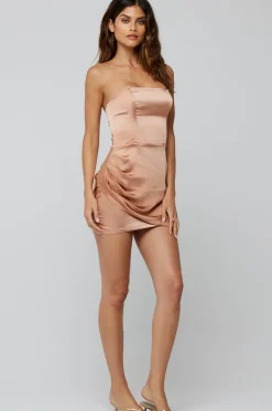 Shop Cindy Mini In Copper Women Dresses