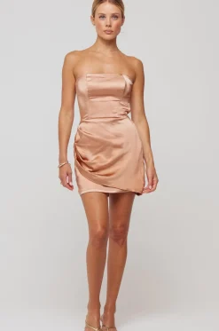 Shop Cindy Mini In Copper Women Dresses