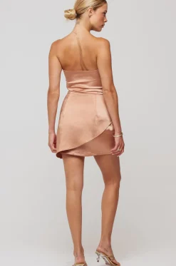 Shop Cindy Mini In Copper Women Dresses