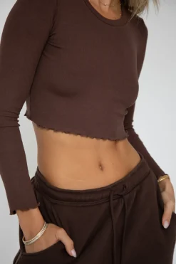 Fashion Eddy Top In Brown Women Tops