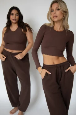 Fashion Eddy Top In Brown Women Tops