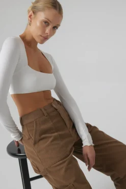 Fashion Elsa Cargo Pant In Espresso Women Bottoms