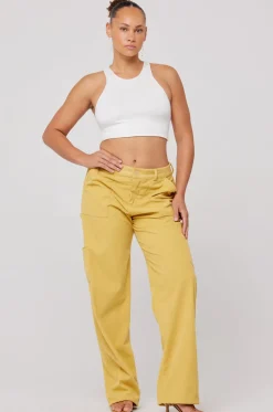 Store Elsa Cargo Pant In Mustard Women Bottoms