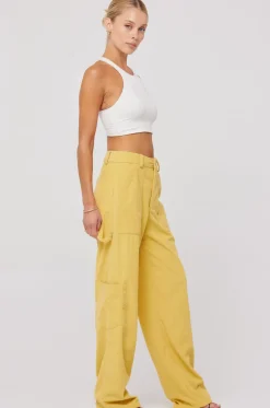 Store Elsa Cargo Pant In Mustard Women Bottoms