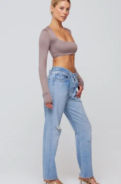 Cheap Emily Top In Taupe Women Tops