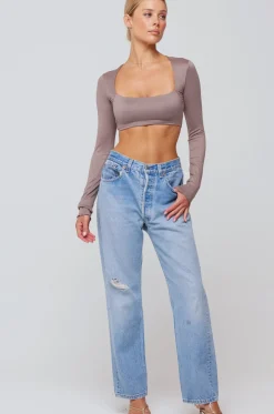 Cheap Emily Top In Taupe Women Tops