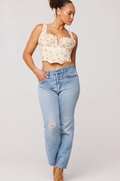 Cheap Gigi Corset In Wildflower Women Tops
