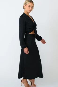 Discount Isla Skirt In Black Women Bottoms