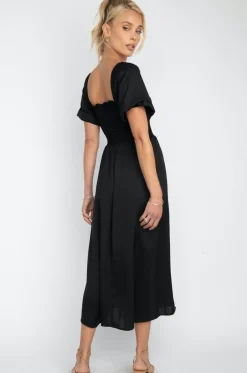 Cheap Kaia Midi In Black Women Dresses