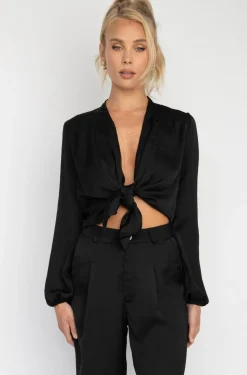 New Luna Blouse In Black Women Tops