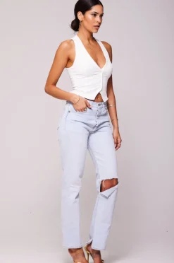 Cheap Noah Vest In White Women Tops