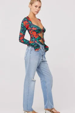 Outlet Presley Bodysuit In Mistletoe Women Tops