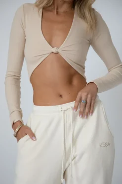 Cheap Quinn Top In Cream Women Tops