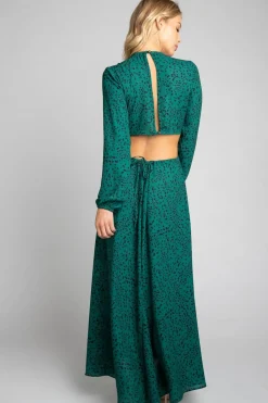 Best Sale Noelle Maxi Dress - Seabrook Green Maxi Dress With Sleeves Women Dresses