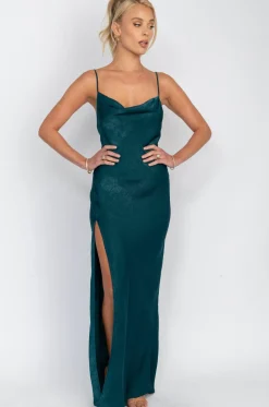 Clearance River Slip In Emerald Women Dresses