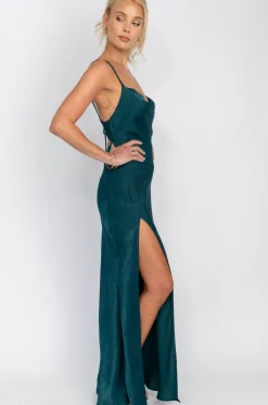 Clearance River Slip In Emerald Women Dresses