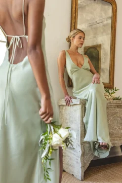 Flash Sale River Slip In Sage Women Dresses