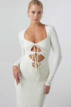 Store Simone Dress In Ivory Women Dresses