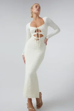 Store Simone Dress In Ivory Women Dresses