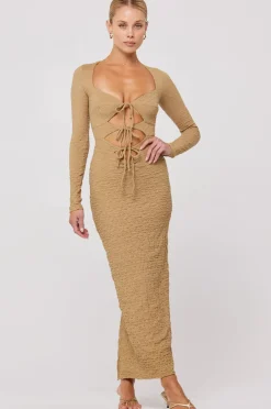 Store Simone Dress In Moss Women Dresses