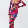 Best Sale Simone Dress In Picasso Women Dresses