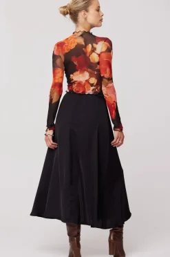 Fashion Skatie Midi Skirt In Black Women Bottoms