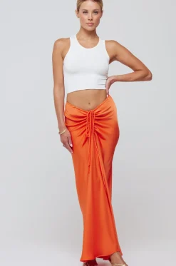Discount Ziggy Skirt In Papaya Women Bottoms