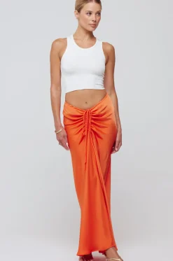 Discount Ziggy Skirt In Papaya Women Bottoms
